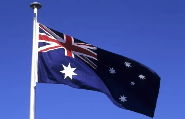 Framed Print : Australian flag blowing in the wind in Sydney Australia Framed Print : Australian flag blowing in the wind in Sydney Australia