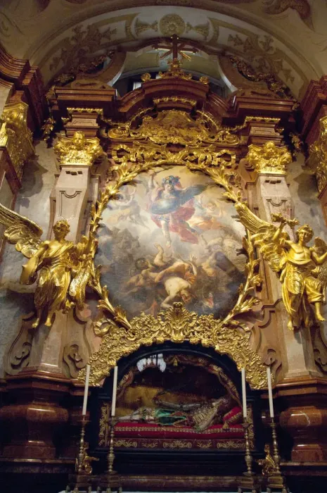Framed Print : Austria, Melk, Melk Abbey (aka Benediktinerstift). Baroque church. St. Michaels Altar (c Framed Print : Austria, Melk, Melk Abbey (aka Benediktinerstift). Baroque church. St. Michaels Altar (c