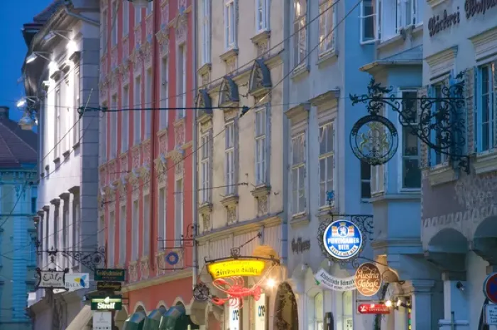 Framed Print : AUSTRIA-STYRIA (Stiermark)- GRAZ: Sackstrasse- Street Signs Evening Framed Print : AUSTRIA-STYRIA (Stiermark)- GRAZ: Sackstrasse- Street Signs Evening