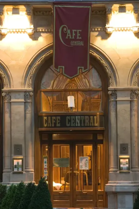 Framed Print : AUSTRIA-Vienna: Cafe Central / Ecterior / Evening Framed Print : AUSTRIA-Vienna: Cafe Central / Ecterior / Evening