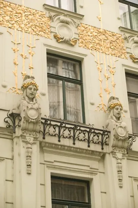 Framed Print : AUSTRIA-Vienna: Fleischmarkt : Jugendstil Facade of #14