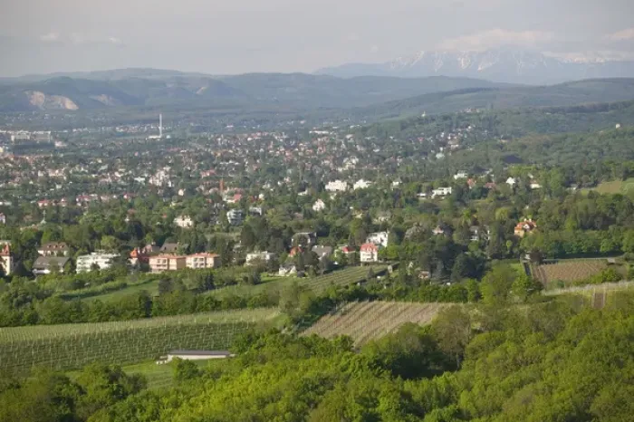 Framed Print : AUSTRIA-Vienna (Grinzing): Leopoldsberg- Mountain View of Dobling & Mountains Framed Print : AUSTRIA-Vienna (Grinzing): Leopoldsberg- Mountain View of Dobling & Mountains
