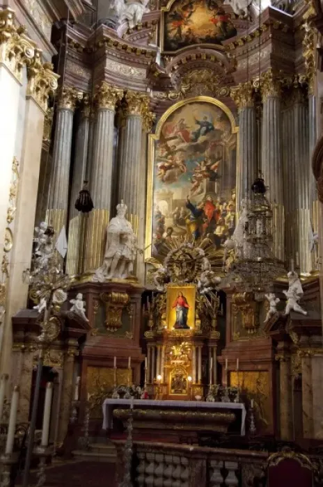 Framed Print : Austria, Vienna. St. Peters Church, 18th century Baroque. Daily mass has been Framed Print : Austria, Vienna. St. Peters Church, 18th century Baroque. Daily mass has been