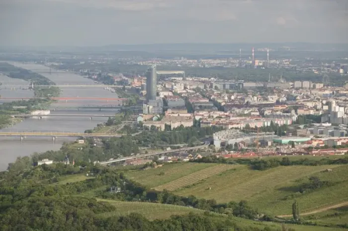 Framed Print : AUSTRIA-Vienna: Vienna Panorama  /  Late Afternoon from Leopoldsberg