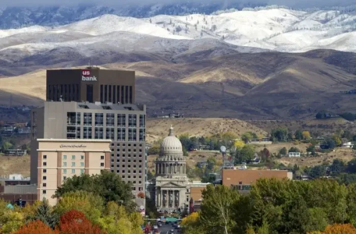 Framed Print : Autumn in Boise, Idaho, USA Framed Print : Autumn in Boise, Idaho, USA