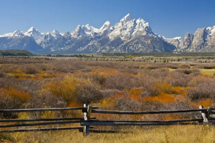 Framed Print : autumn color; Grand Tetons; Buck-and_rail Fence; from Cunningham Cabin; Grand Teton Framed Print : autumn color; Grand Tetons; Buck-and_rail Fence; from Cunningham Cabin; Grand Teton