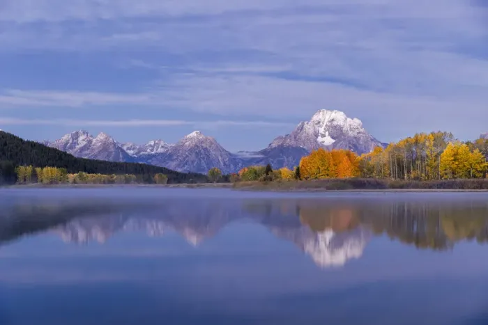 Framed Print : Autumn view of Mount Moran and Snake River, Grand Teton National Park, Wyoming