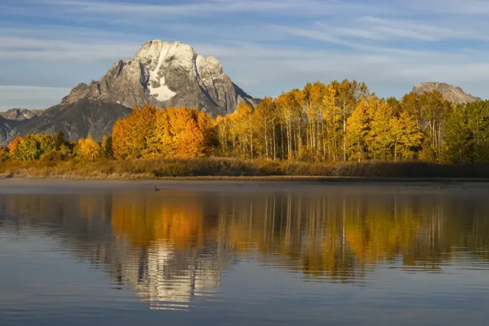 Framed Print : Autumn view of Mount Moran and Snake River, Grand Teton National Park, Wyoming