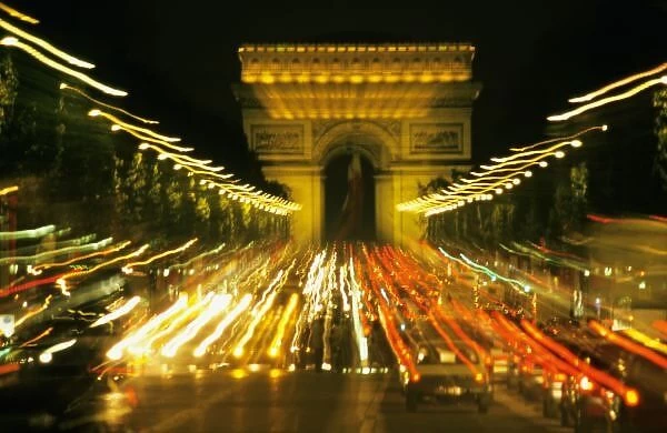 Avenue des Champs-Elysees, Arch of Triumph, Paris, France