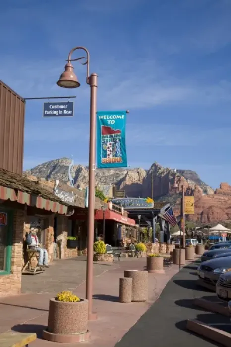 Framed Print : AZ, Arizona, Red Rock Country, Sedona, offers an electic collection of shops, galleries Framed Print : AZ, Arizona, Red Rock Country, Sedona, offers an electic collection of shops, galleries
