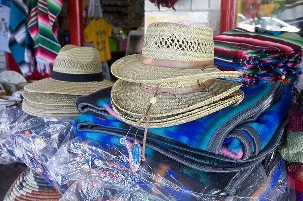AZ, Arizona, Scottsdale, Old Town Scottsdale, Mexican imports, hats and blankets