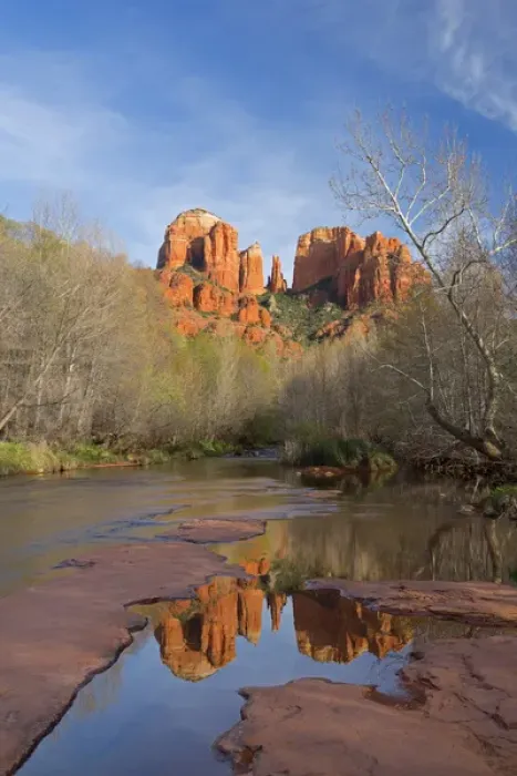 Framed Print : AZ, Arizona, Sedona, Crescent Moon Recreation Area, Red Rock Crossing; Cathedral Rock Framed Print : AZ, Arizona, Sedona, Crescent Moon Recreation Area, Red Rock Crossing; Cathedral Rock