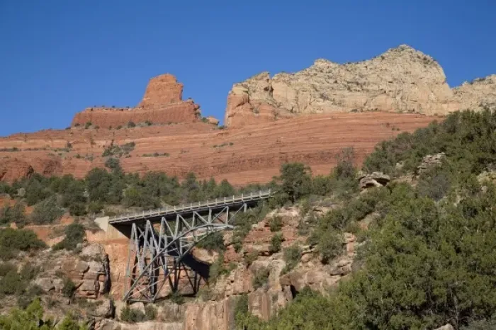 Framed Print : AZ, Arizona, Sedona, Red Rock Country, Midgely Bridge on highway 89A, spans Wilson Canyon Framed Print : AZ, Arizona, Sedona, Red Rock Country, Midgely Bridge on highway 89A, spans Wilson Canyon