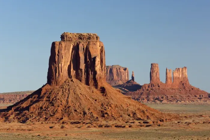 Framed Print : AZ, Monument Valley, East Mitten Butte and Castle Butte Framed Print : AZ, Monument Valley, East Mitten Butte and Castle Butte
