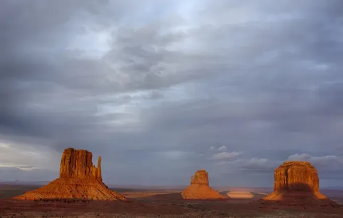 Framed Print : AZ, Monument Valley, West Mitten, East Mitten, and Merrick Butte; sunset Framed Print : AZ, Monument Valley, West Mitten, East Mitten, and Merrick Butte; sunset