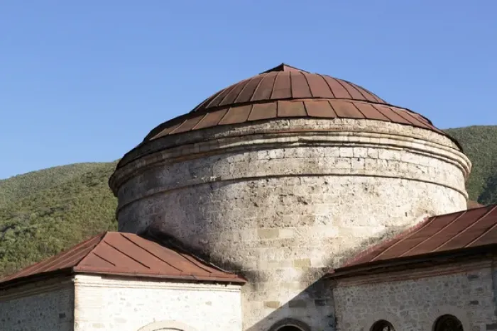 Framed Print : Azerbaijan, Sheki. The dome of A 6th-century Caucasian Albanian church Framed Print : Azerbaijan, Sheki. The dome of A 6th-century Caucasian Albanian church