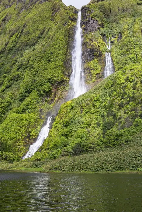 Framed Print : Azores, Portugal. Waterfall dropping into Lagoa dos Patos on Flores Island Framed Print : Azores, Portugal. Waterfall dropping into Lagoa dos Patos on Flores Island
