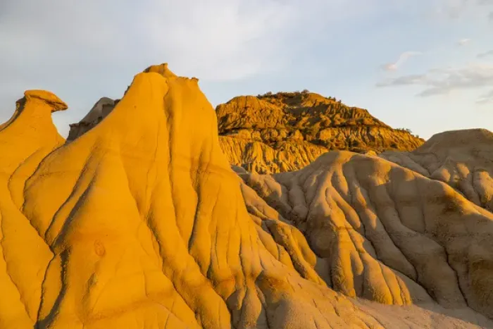 Framed Print : Badlands at first light in Theodore Roosevelt National Park, North Dakota, USA