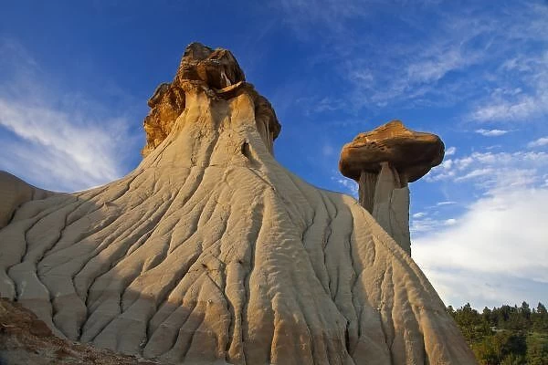 Badlands formations at Makoshika State Park in Glendive, Montana, USA