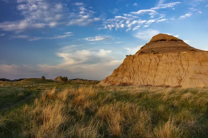 Framed Print : Badlands formations in Theodore Roosevelt National Park, North Dakota, USA