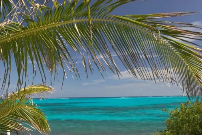 Framed Print : BAHAMAS, Abacos, Loyalist Cays, Man O War Cay: Town View of the Atlantic Ocean