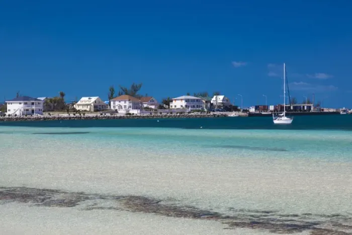 Framed Print : Bahamas, Eleuthera Island, Governors Harbour, harbor view