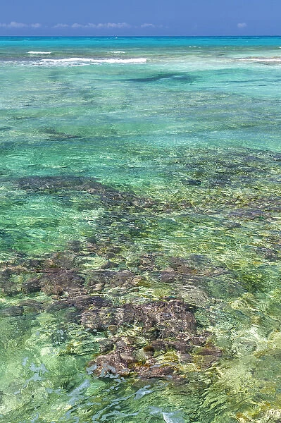 Bahamas, Exuma Island. Seascape of clear ocean water