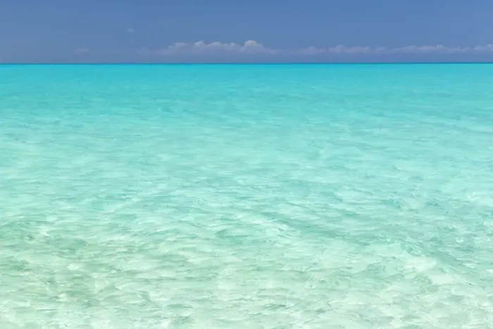 Framed Print : Bahamas, Little Exuma Island. Seascape of aqua ocean water Framed Print : Bahamas, Little Exuma Island. Seascape of aqua ocean water
