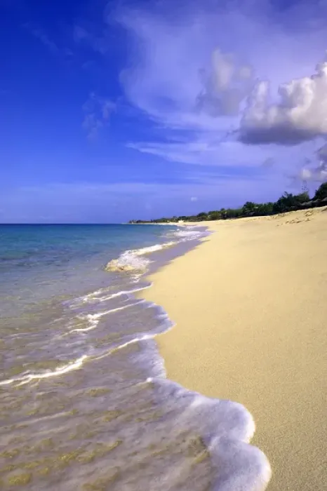 Framed Print : Baie Longue Long Bay beach, St. Martin, Caribbean