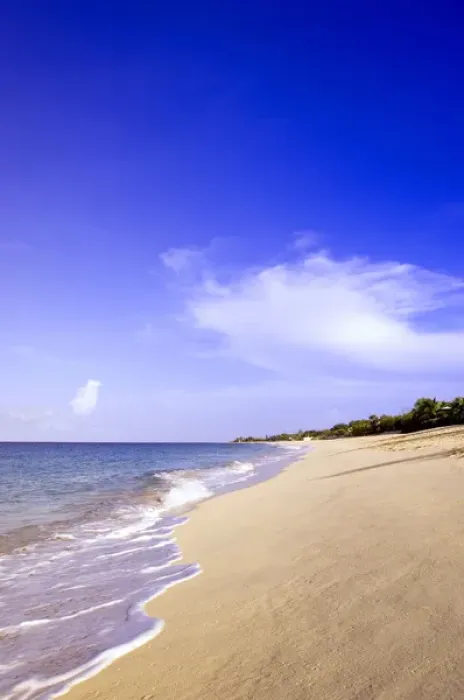 Framed Print : Baie Longue Long Bay beach, St. Martin, Caribbean