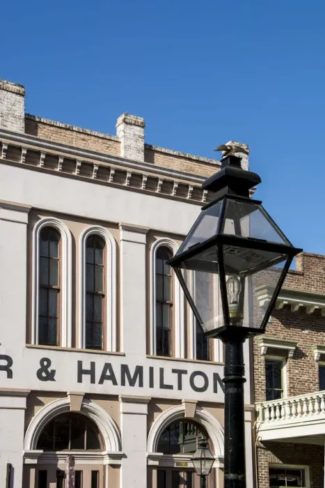 Framed Print : Baker and Hamilton building in Old Sacramento Historic Center, Sacramento, California
