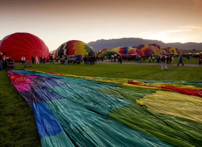 Framed Print : One of many Balloons being prepared for the Mass Ascension at the Albuquerque International