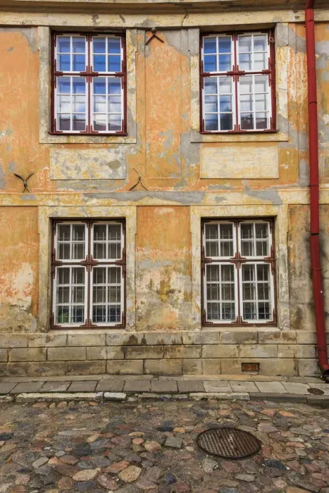 Framed Print : Baltic States, Estonia, Tallinn. Tallinn Old Town, city windows with peeling paint Framed Print : Baltic States, Estonia, Tallinn. Tallinn Old Town, city windows with peeling paint