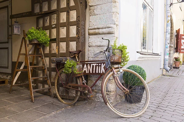 Baltic States, Estonia, Tallinn. Old bicycle