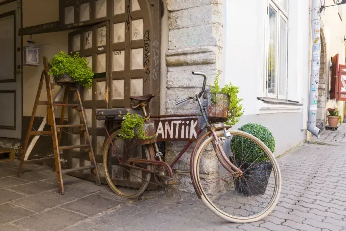 Framed Print : Baltic States, Estonia, Tallinn. Old bicycle Framed Print : Baltic States, Estonia, Tallinn. Old bicycle