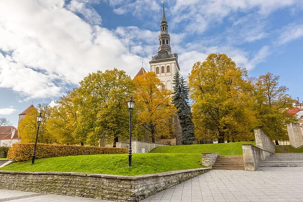 Baltic States, Estonia, Tallinn. St. Nicholas church steeple