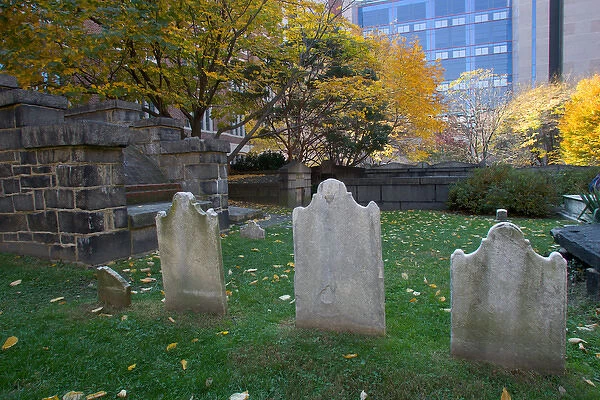 BALTIMORE, MARYLAND. USA. Graves, Westminster Burial Grounds, grounds of Westminster Hall