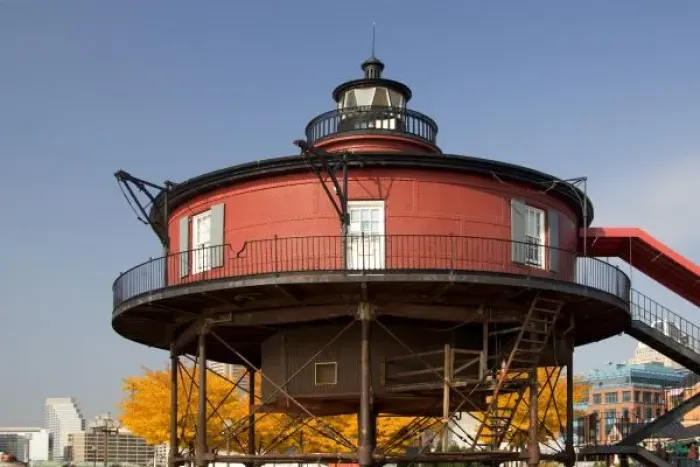 Framed Print : BALTIMORE, MARYLAND. USA. Seven-Foot Knoll lighthouse. Baltimore Waterfront, 2nd Framed Print : BALTIMORE, MARYLAND. USA. Seven-Foot Knoll lighthouse. Baltimore Waterfront, 2nd