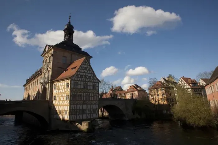 Framed Print : BAMBER17943-2012-BARTRUFF. CR2 - Old City Hall located atop the bridge over the River Framed Print : BAMBER17943-2012-BARTRUFF. CR2 - Old City Hall located atop the bridge over the River