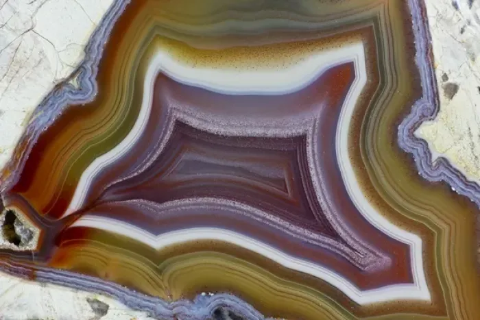 Framed Print : Banded Agate, Quartzsite, AZ