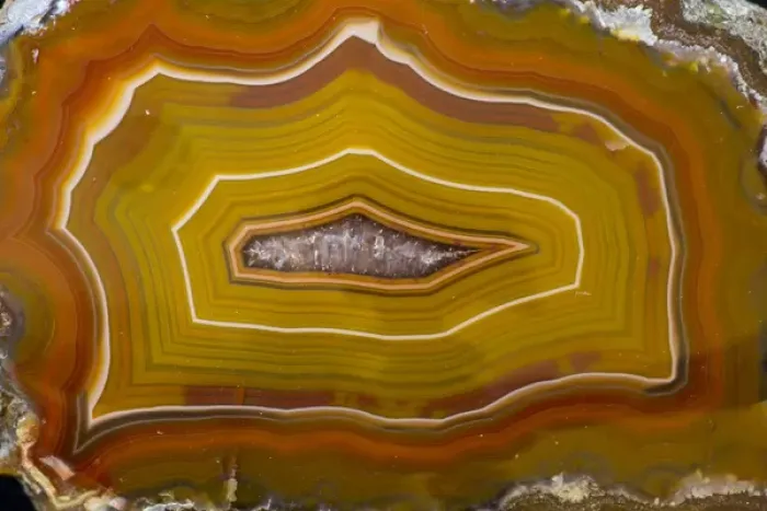 Framed Print : Banded Agate, Quartzsite, AZ Framed Print : Banded Agate, Quartzsite, AZ