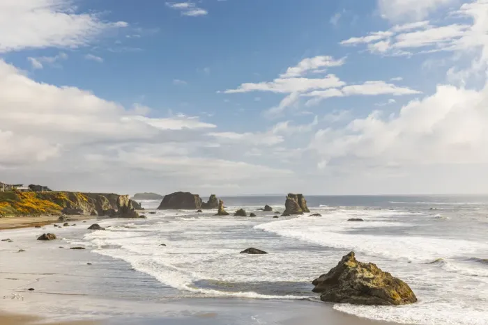 Framed Print : Bandon, Oregon, USA. Sea stacks and surf on Bandon Beach on the Oregon coast Framed Print : Bandon, Oregon, USA. Sea stacks and surf on Bandon Beach on the Oregon coast