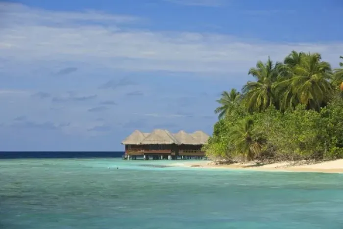 Framed Print : Bandos Island Resort, North Male Atoll, The Maldives, Indian Ocean