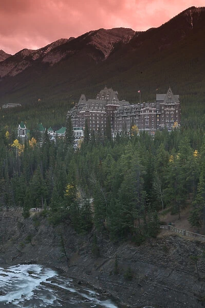 02. Canada, Alberta, Banff National Park: Banff, The Fairmont Banff Springs Hotel  /  Dusk