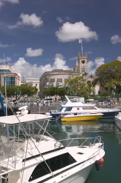 Framed Print : BARBADOS, Bridgetown, The Careenage Inner Harbor, Daytime Framed Print : BARBADOS, Bridgetown, The Careenage Inner Harbor, Daytime