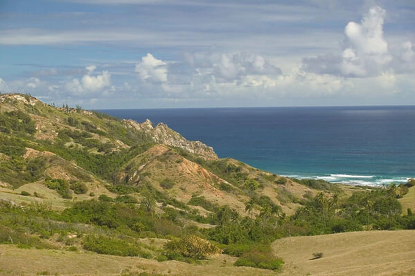 BARBADOS, North East Coast, Chalky Mount, View of Cattle Wash Beach from Chalky Mount