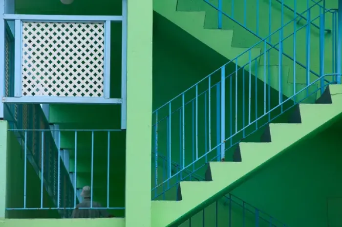 Framed Print : BARBADOS, Rockley, Hotel Staircase Detail, Rockley Beach Framed Print : BARBADOS, Rockley, Hotel Staircase Detail, Rockley Beach