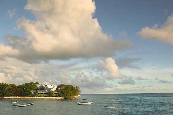 BARBADOS, St. Lawrence Gap, Sunset View of Little Bay