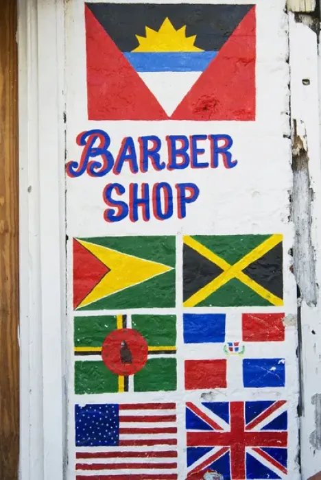 Framed Print : Barber Shop Sign, Old City, St. Johns, Antigua, West Indies, Caribbean, Central Framed Print : Barber Shop Sign, Old City, St. Johns, Antigua, West Indies, Caribbean, Central