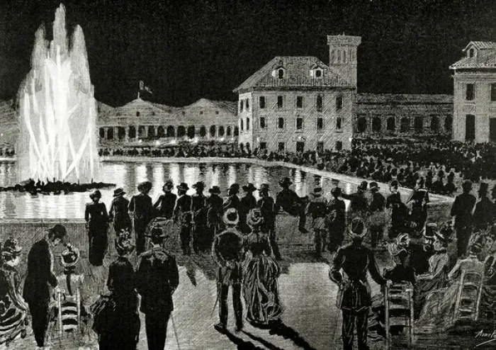 Framed Print : BARCELONA. 1888 Worlds Fair. Magic Fountain